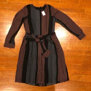 NWT Ann Taylor Long Sleeve Pleated Dress